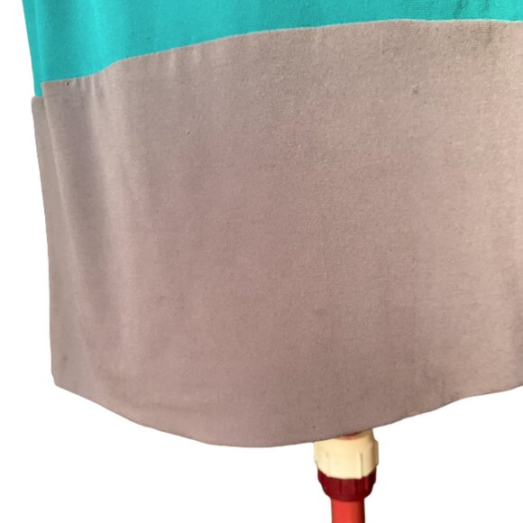 SURI CHIN  | Colorblock Dolman Sleeve Dress |  Teal, grey burgundy | Size 8 - Picture 14 of 15